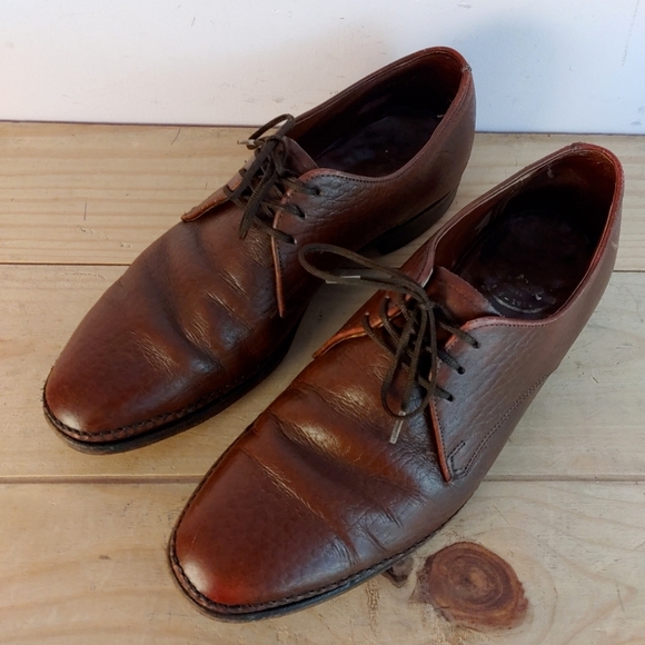 Vintage Dack's brown oxhide leather derby shoes women's size 8.5 (men's size 7) - Picture 5 of 15